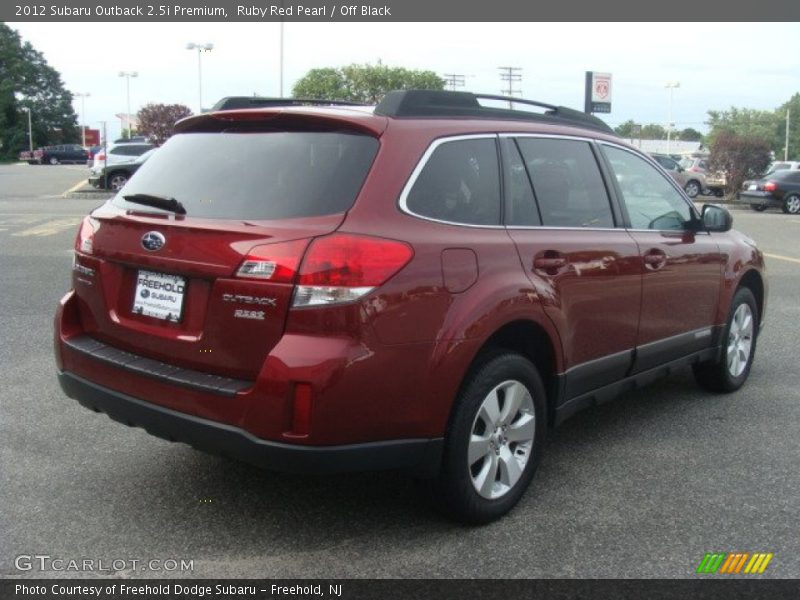 Ruby Red Pearl / Off Black 2012 Subaru Outback 2.5i Premium