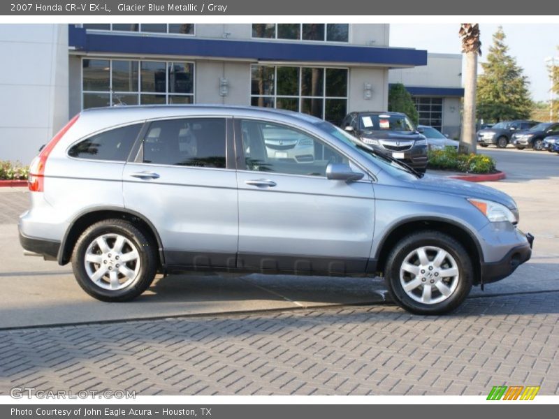 Glacier Blue Metallic / Gray 2007 Honda CR-V EX-L