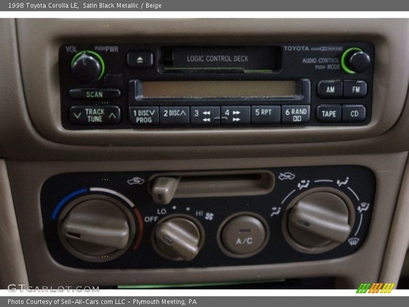 Satin Black Metallic / Beige 1998 Toyota Corolla LE