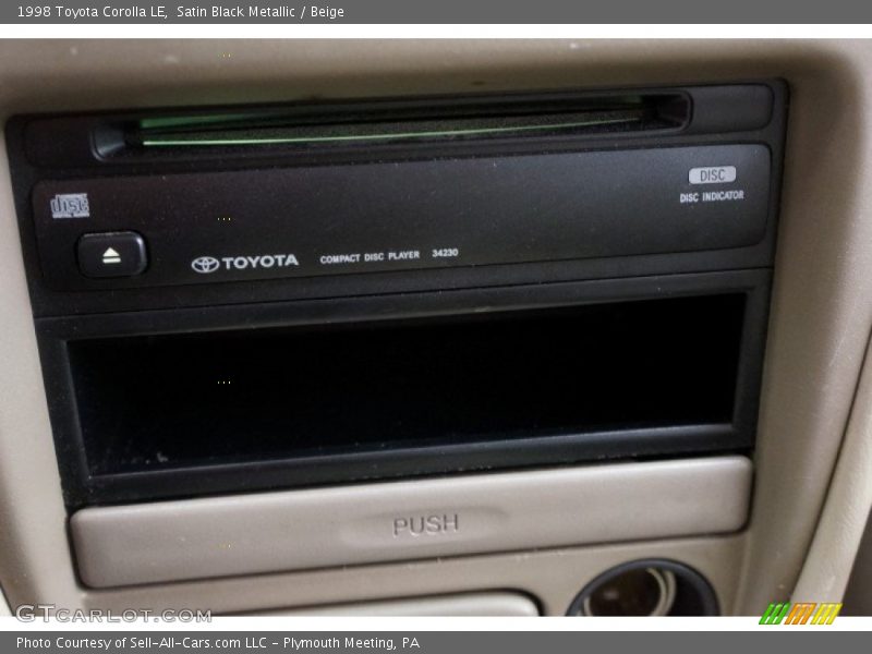 Satin Black Metallic / Beige 1998 Toyota Corolla LE