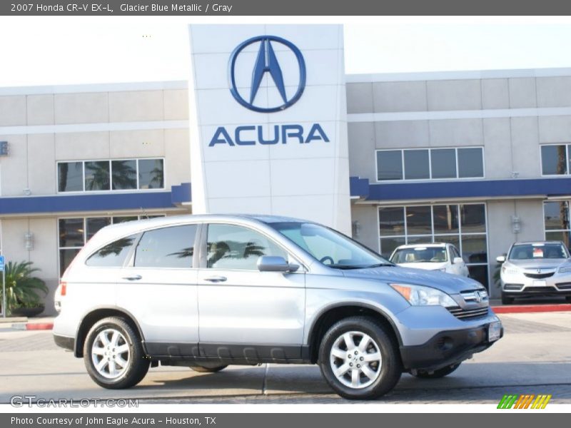 Glacier Blue Metallic / Gray 2007 Honda CR-V EX-L