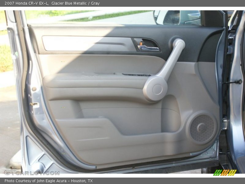 Glacier Blue Metallic / Gray 2007 Honda CR-V EX-L