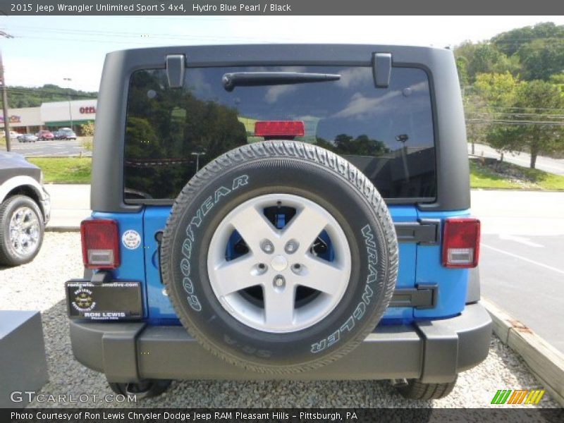 Hydro Blue Pearl / Black 2015 Jeep Wrangler Unlimited Sport S 4x4
