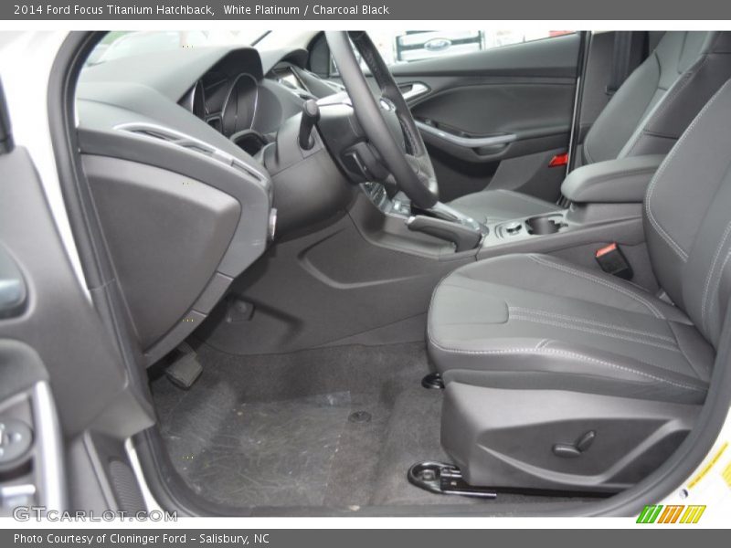 White Platinum / Charcoal Black 2014 Ford Focus Titanium Hatchback