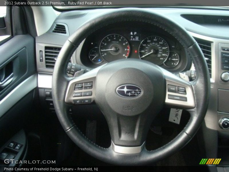 Ruby Red Pearl / Off Black 2012 Subaru Outback 2.5i Premium