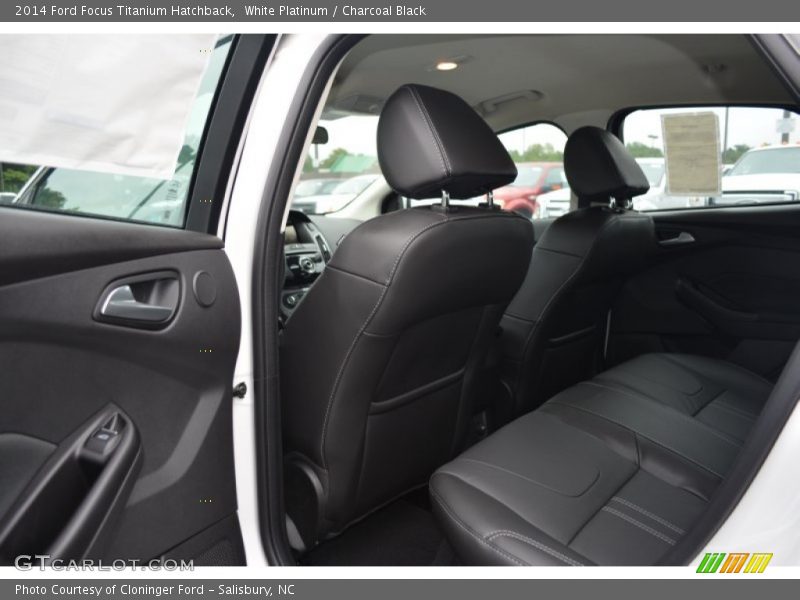 White Platinum / Charcoal Black 2014 Ford Focus Titanium Hatchback
