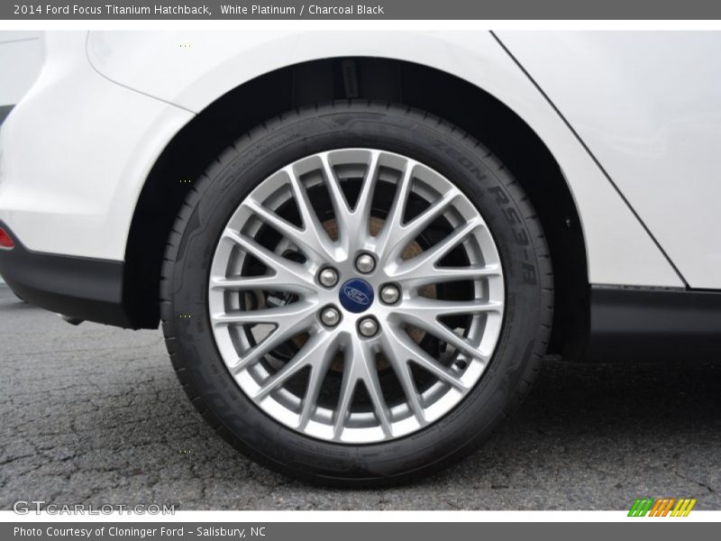 White Platinum / Charcoal Black 2014 Ford Focus Titanium Hatchback