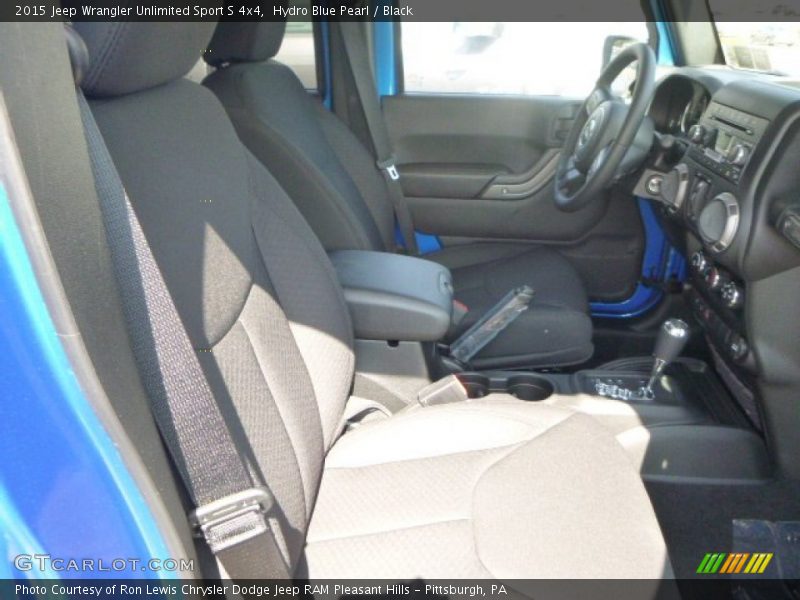 Hydro Blue Pearl / Black 2015 Jeep Wrangler Unlimited Sport S 4x4