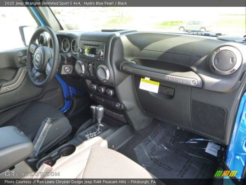 Hydro Blue Pearl / Black 2015 Jeep Wrangler Unlimited Sport S 4x4