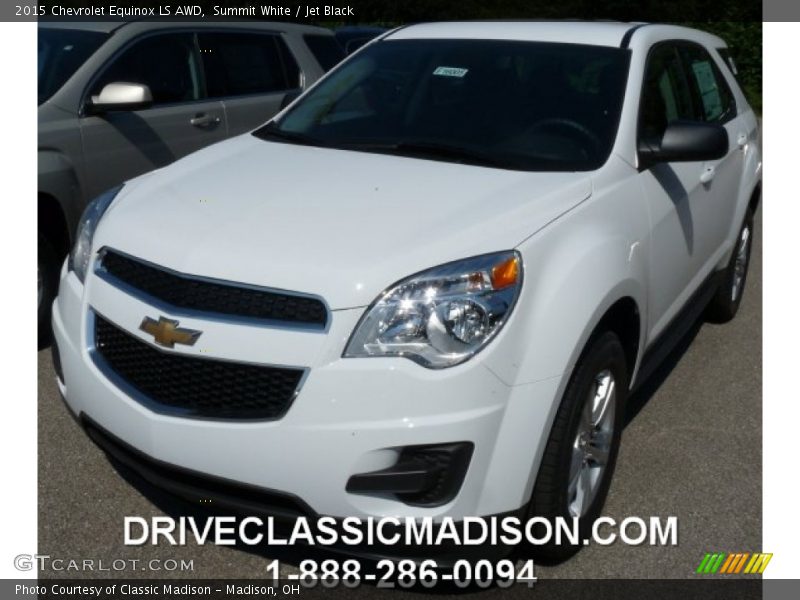 Summit White / Jet Black 2015 Chevrolet Equinox LS AWD