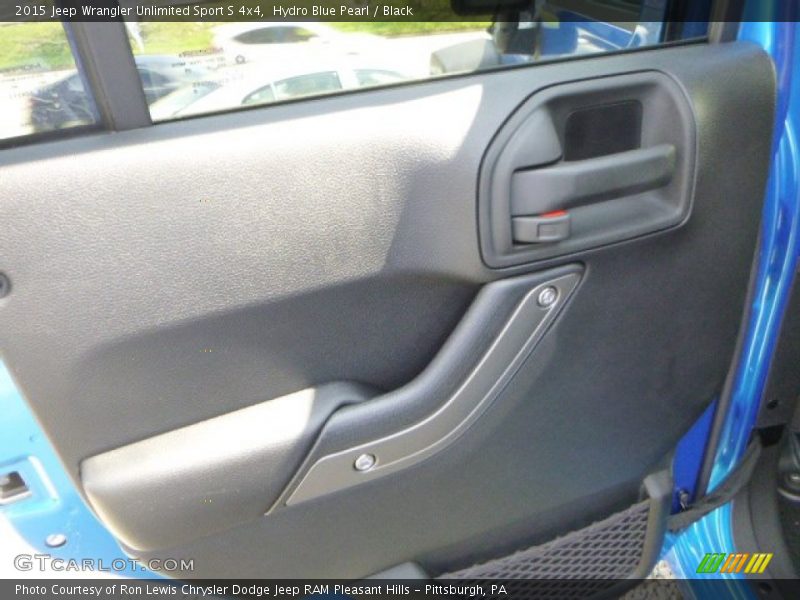 Hydro Blue Pearl / Black 2015 Jeep Wrangler Unlimited Sport S 4x4