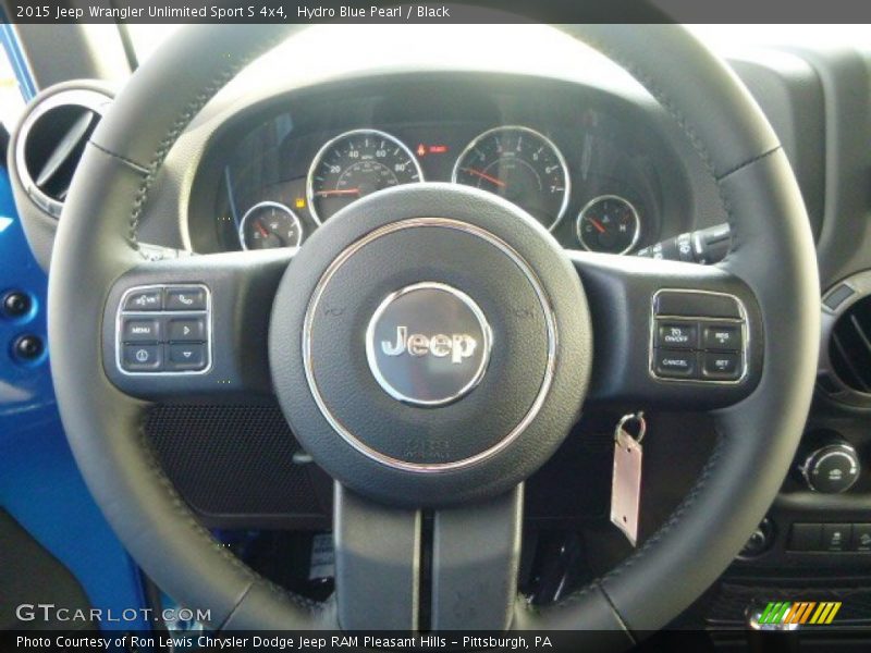 Hydro Blue Pearl / Black 2015 Jeep Wrangler Unlimited Sport S 4x4