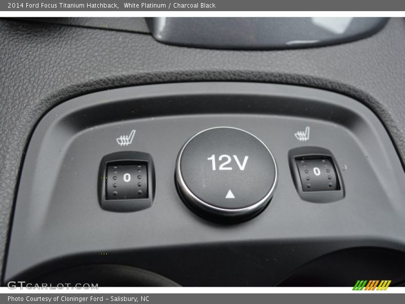 White Platinum / Charcoal Black 2014 Ford Focus Titanium Hatchback