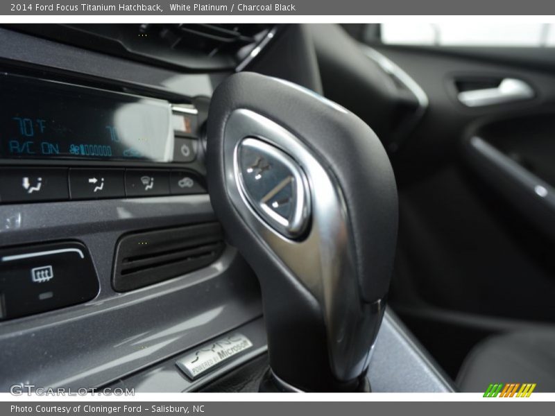 White Platinum / Charcoal Black 2014 Ford Focus Titanium Hatchback