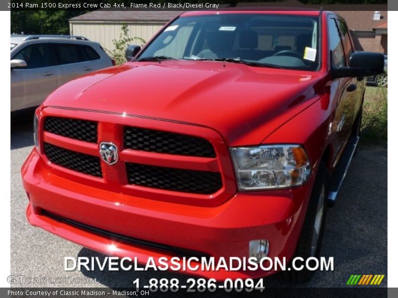 Flame Red / Black/Diesel Gray 2014 Ram 1500 Express Crew Cab 4x4