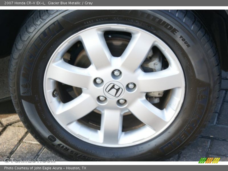 Glacier Blue Metallic / Gray 2007 Honda CR-V EX-L