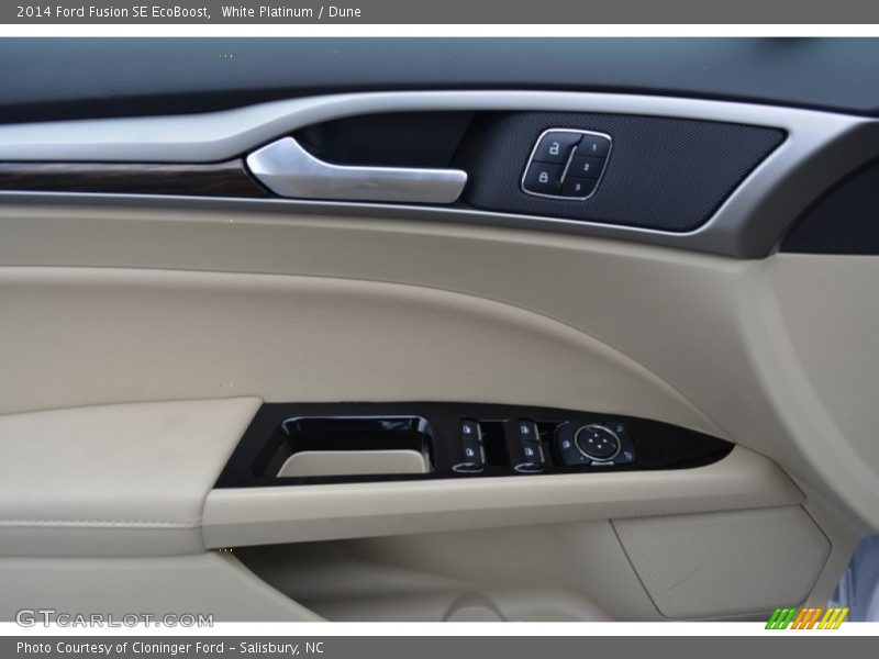 White Platinum / Dune 2014 Ford Fusion SE EcoBoost