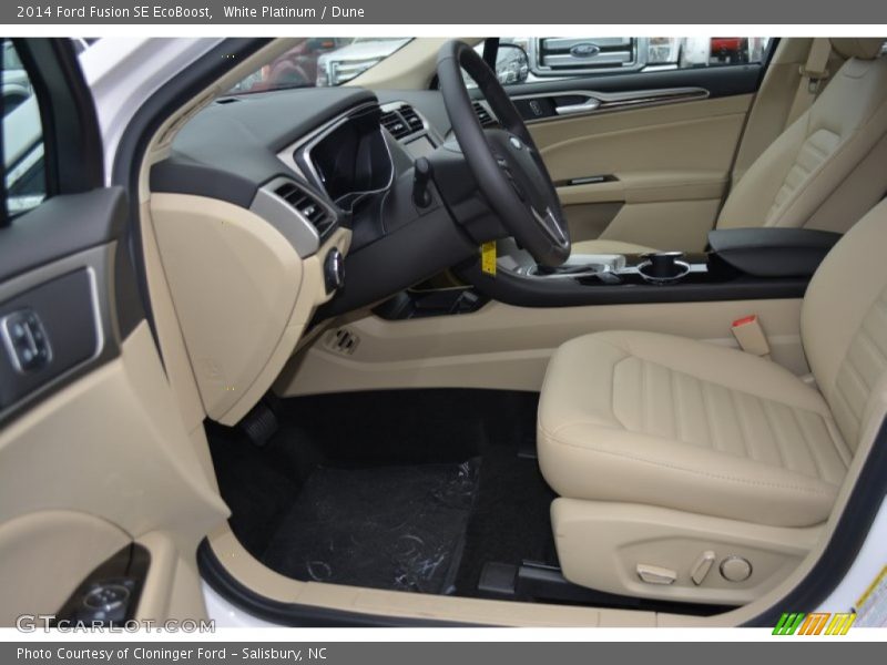 White Platinum / Dune 2014 Ford Fusion SE EcoBoost