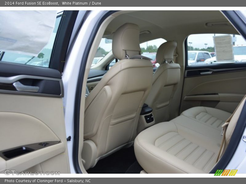 White Platinum / Dune 2014 Ford Fusion SE EcoBoost