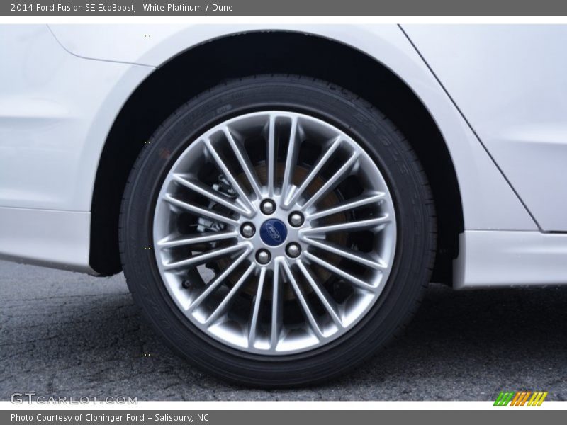 White Platinum / Dune 2014 Ford Fusion SE EcoBoost