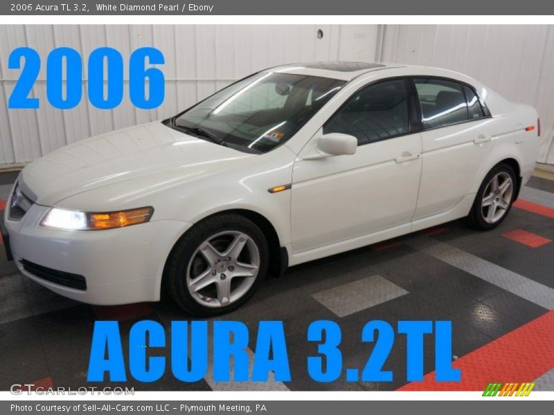 White Diamond Pearl / Ebony 2006 Acura TL 3.2