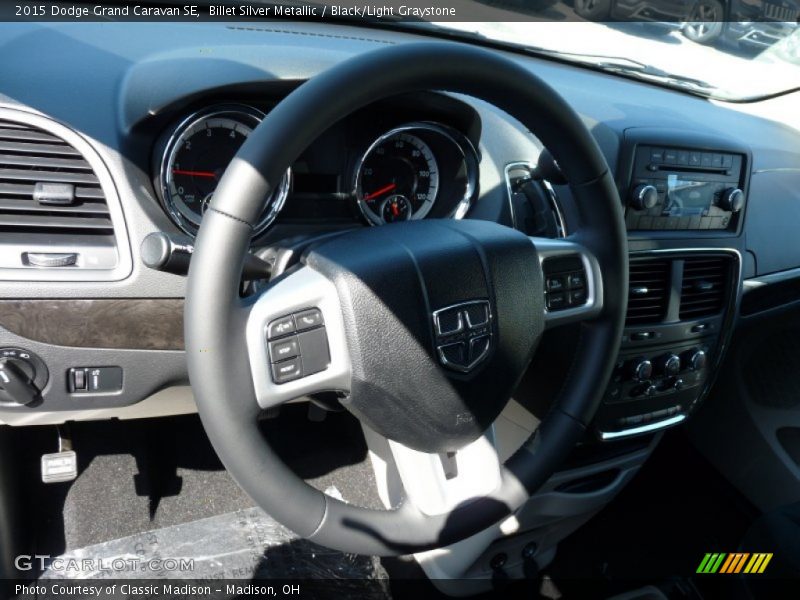 Billet Silver Metallic / Black/Light Graystone 2015 Dodge Grand Caravan SE