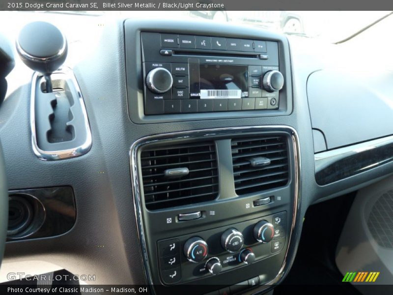 Billet Silver Metallic / Black/Light Graystone 2015 Dodge Grand Caravan SE