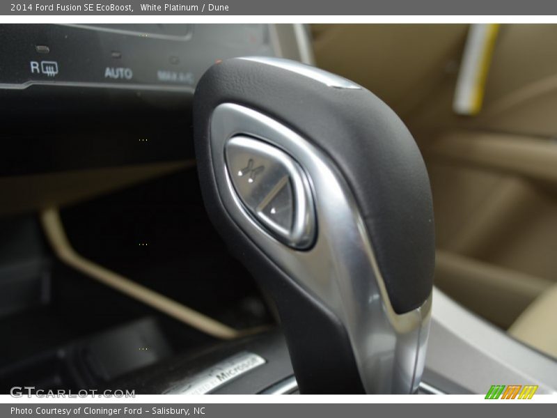 White Platinum / Dune 2014 Ford Fusion SE EcoBoost