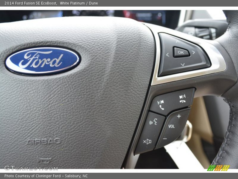 White Platinum / Dune 2014 Ford Fusion SE EcoBoost