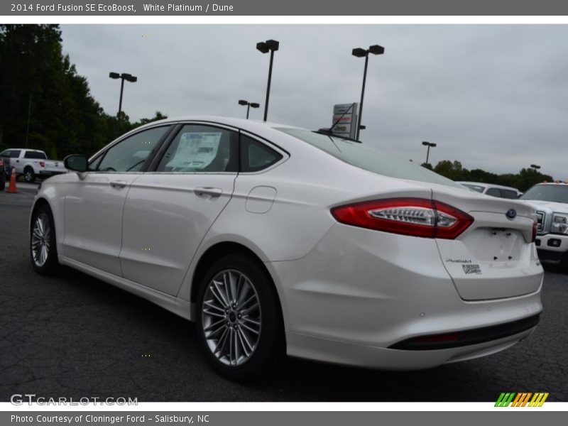 White Platinum / Dune 2014 Ford Fusion SE EcoBoost