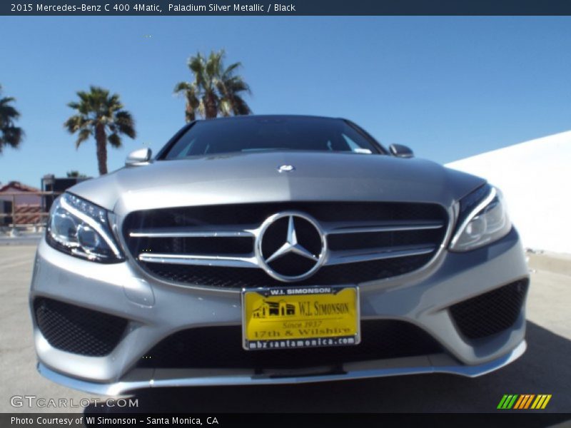 Paladium Silver Metallic / Black 2015 Mercedes-Benz C 400 4Matic