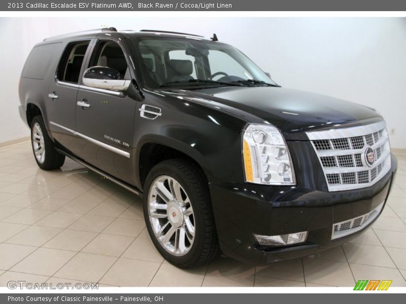 Black Raven / Cocoa/Light Linen 2013 Cadillac Escalade ESV Platinum AWD