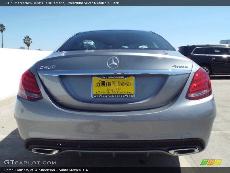 Paladium Silver Metallic / Black 2015 Mercedes-Benz C 400 4Matic