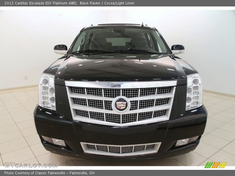 Black Raven / Cocoa/Light Linen 2013 Cadillac Escalade ESV Platinum AWD