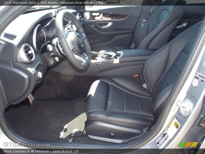 Paladium Silver Metallic / Black 2015 Mercedes-Benz C 400 4Matic