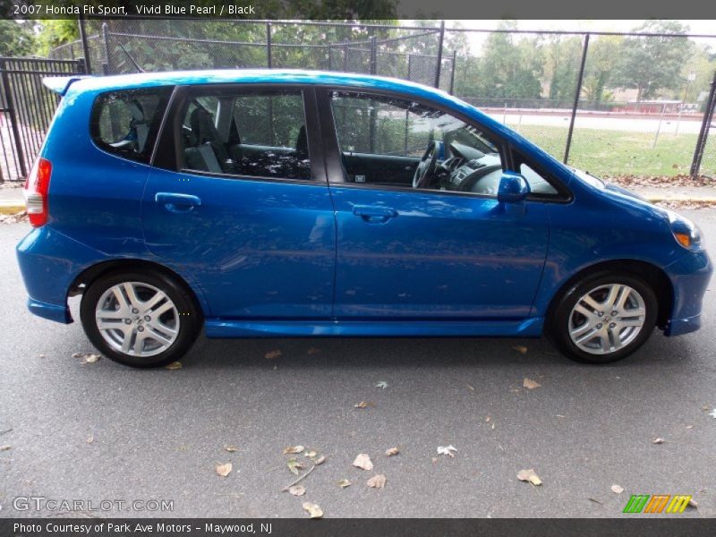 Vivid Blue Pearl / Black 2007 Honda Fit Sport