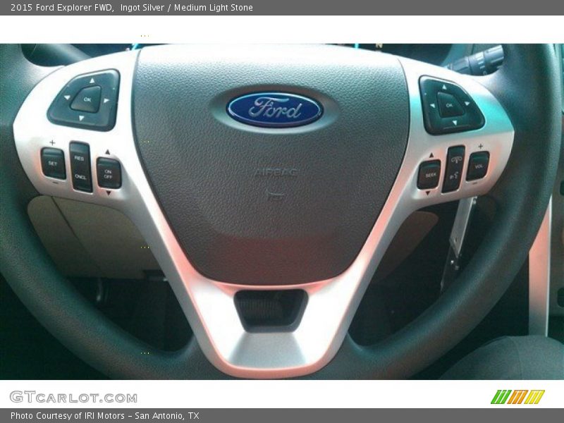 Ingot Silver / Medium Light Stone 2015 Ford Explorer FWD