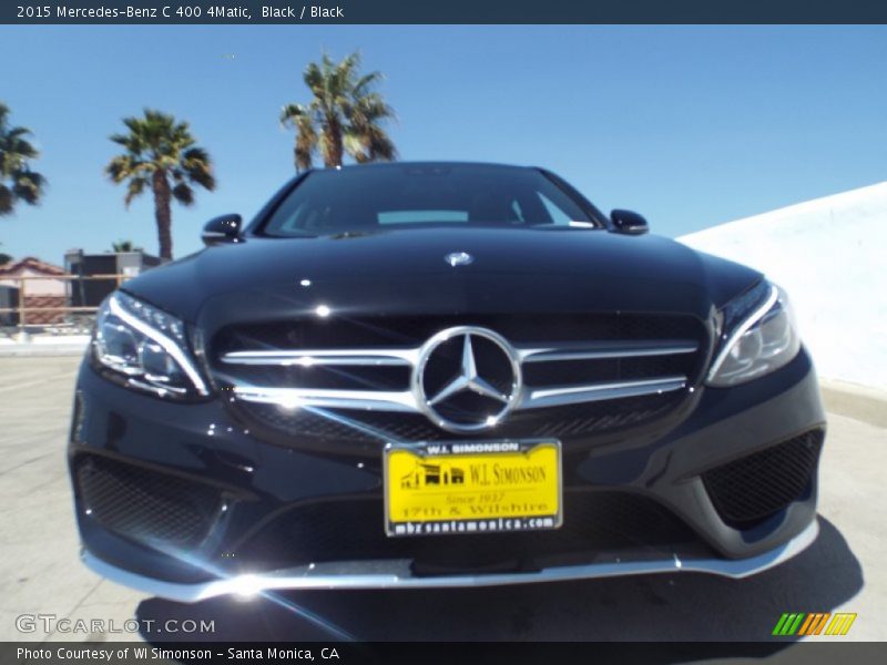 Black / Black 2015 Mercedes-Benz C 400 4Matic