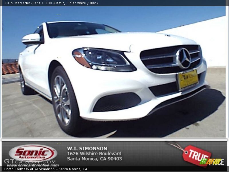 Polar White / Black 2015 Mercedes-Benz C 300 4Matic