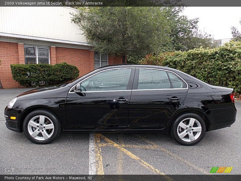 Black Uni / Anthracite 2009 Volkswagen Jetta SE Sedan