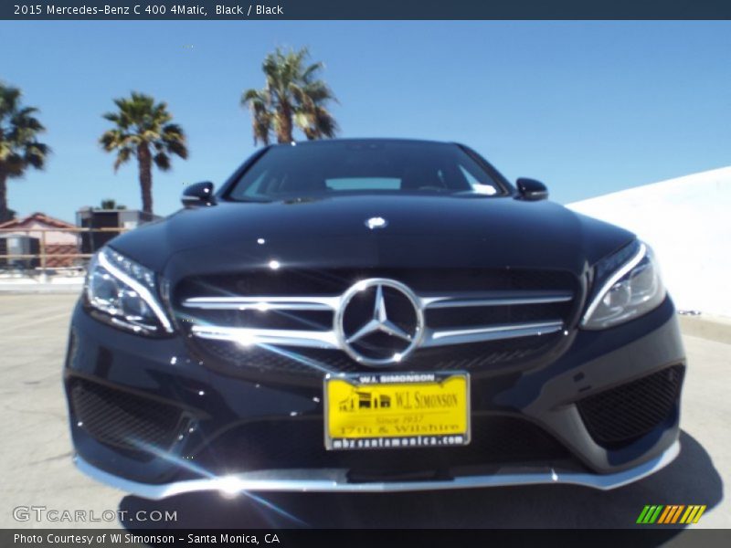 Black / Black 2015 Mercedes-Benz C 400 4Matic