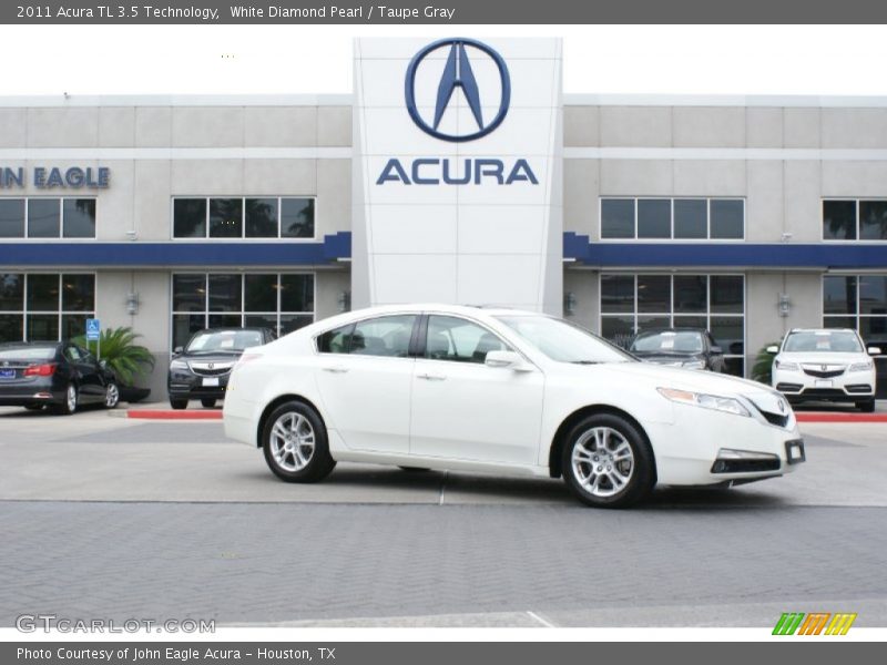 White Diamond Pearl / Taupe Gray 2011 Acura TL 3.5 Technology