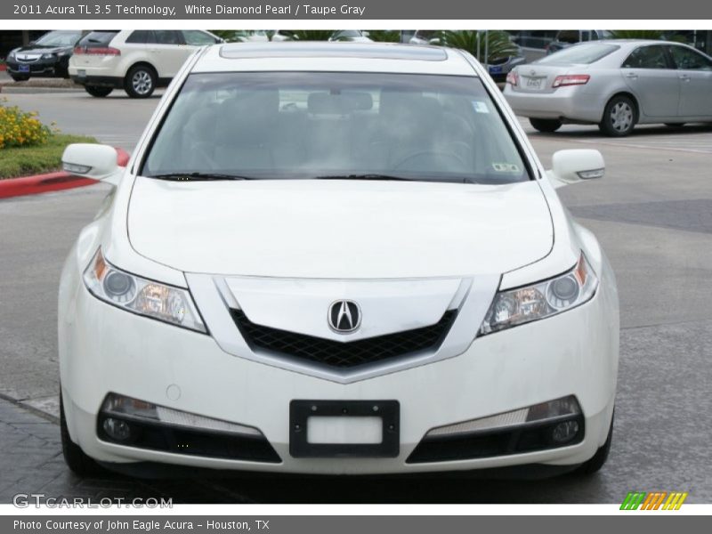 White Diamond Pearl / Taupe Gray 2011 Acura TL 3.5 Technology