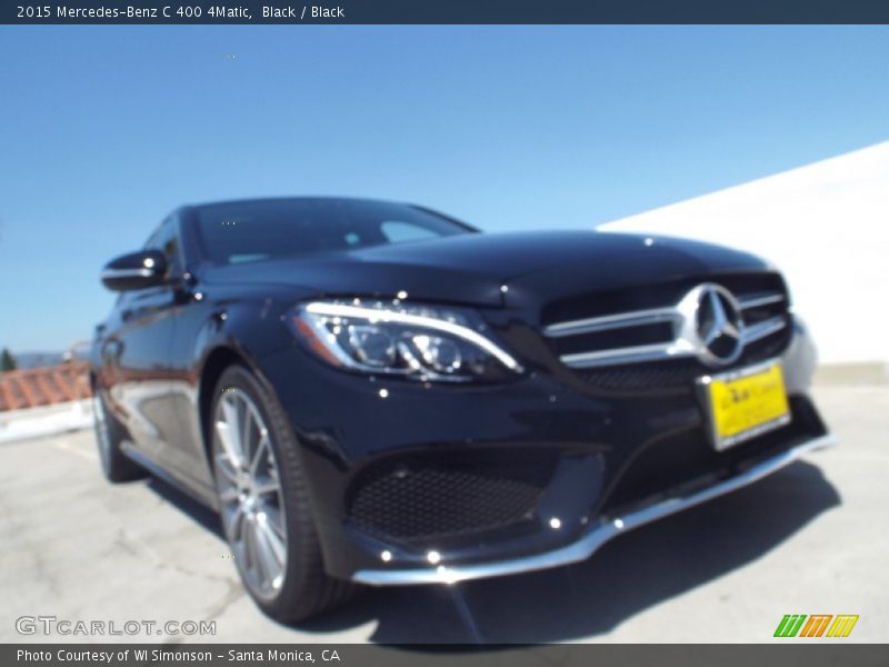 Black / Black 2015 Mercedes-Benz C 400 4Matic