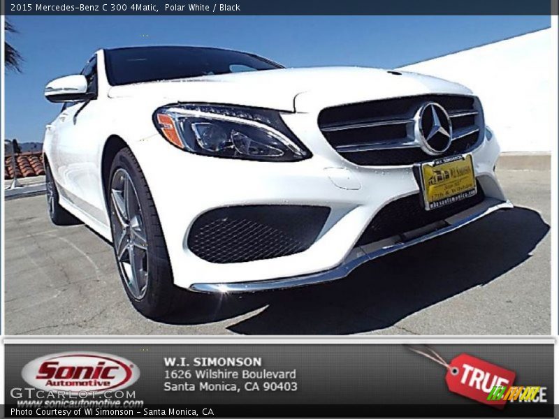 Polar White / Black 2015 Mercedes-Benz C 300 4Matic
