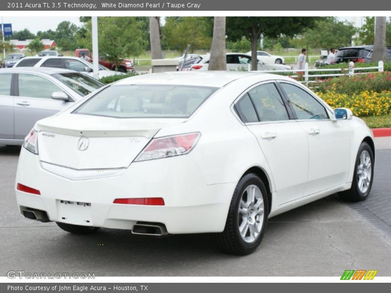 White Diamond Pearl / Taupe Gray 2011 Acura TL 3.5 Technology