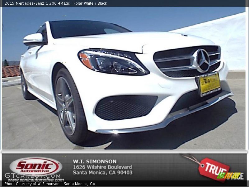 Polar White / Black 2015 Mercedes-Benz C 300 4Matic