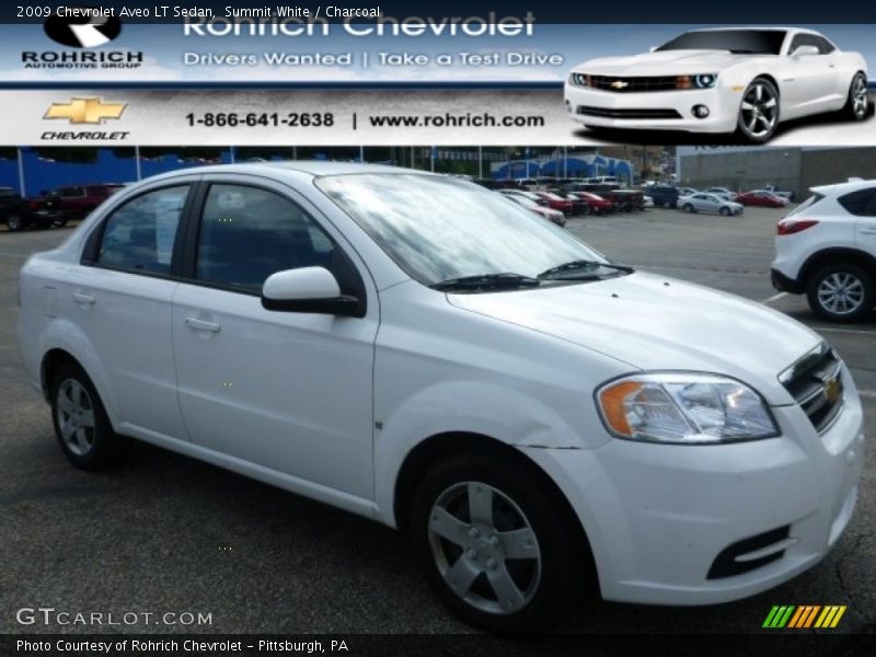 Summit White / Charcoal 2009 Chevrolet Aveo LT Sedan