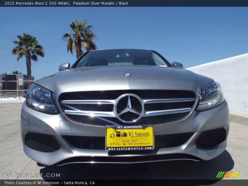 Paladium Silver Metallic / Black 2015 Mercedes-Benz C 300 4Matic