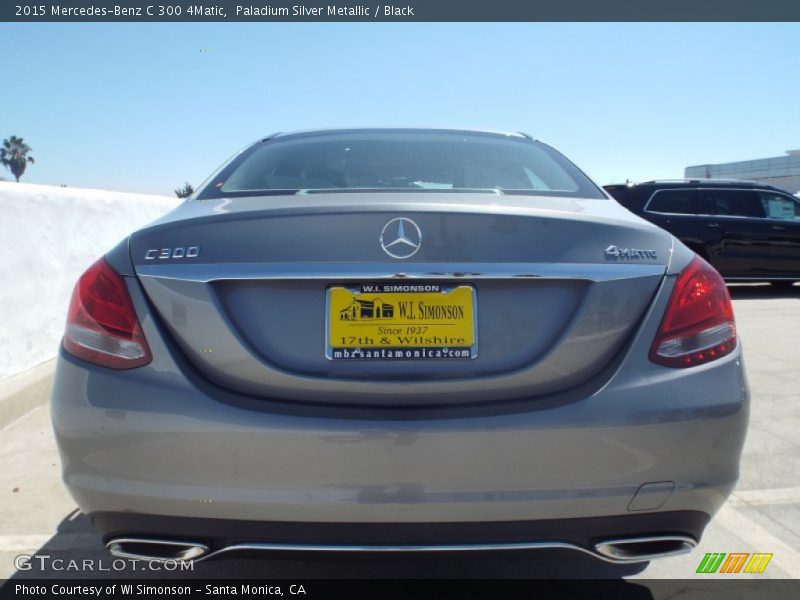 Paladium Silver Metallic / Black 2015 Mercedes-Benz C 300 4Matic